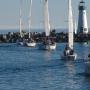 Heading out of the harbor on a Wednesday night O'Neill Yacht Charters cruise. Photo by Michael Roberts.