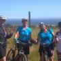 Angela, Joh, DJay and Dr. Wendy cheer the fact that from this point on it's all downhill. 