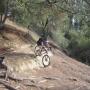Becky thrills the spectators at the first technical section on La Corona. HT photo.