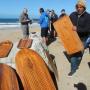 Brian Himilan of Longship Designs holding the only board he needs to travel the world.