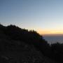 The fire lookout tower at sunset.