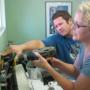 A diverter near the washing machine allows you to send used water from "laundry to landscape"—a wise conservation trend. 