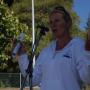 Mayor Hilary Bryant thanks participants for coming out to the San Lorenzo River Paddle. Photo by Melissa Foley.