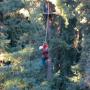 Zip lines offer great views—if you dare look down. Karen Kefauver photo.