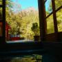 View from the bath house at the Tassajara Zen Mountain Center.