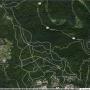 Google Earth view of the trail network at UCSC. Most of what is shown is illegal. 