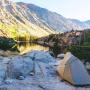 You don't need a $400 two-pound tent like Carl's to be warm and comfy in the backcountry. Carl Uebelhart photo.