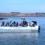 Captain Yohn Gideon's custom pontoon boat.  Photo provided by Yohn Gideon.