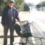 Ken Foster with his beloved recumbent bicycle. 