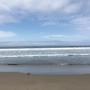 View of the ocean from the beach.
