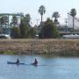 A new perspective on the Boardwalk on the Coastal Watershed Council's San Lorenzo River Paddle. Photo by Melissa Foley. 
