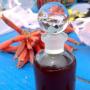 The finished product: a vial of bourbon-colored cologne that smells like Davenport.