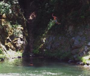 Your Mountain Dew moment awaits at this swimming hole a couple miles south of Felton. Photo by Molly Lautamo.