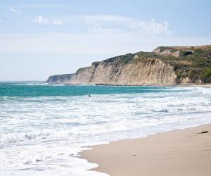 Sometimes blowy, never crowded—that's the beauty of Scott Creek. Photo by Josh Hallett.