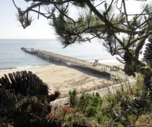 Seacliff State Beach's concrete ship, the Palo Alto. Photo by Garrett McAuliffe.