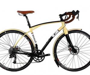 The curved tubes of Volagi's Longbow Flex design give this steel-frame Viaje an organic look. 