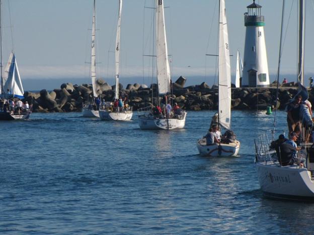 Heading out of the harbor on a Wednesday night O'Neill Yacht Charters cruise. Photo by Michael Roberts.