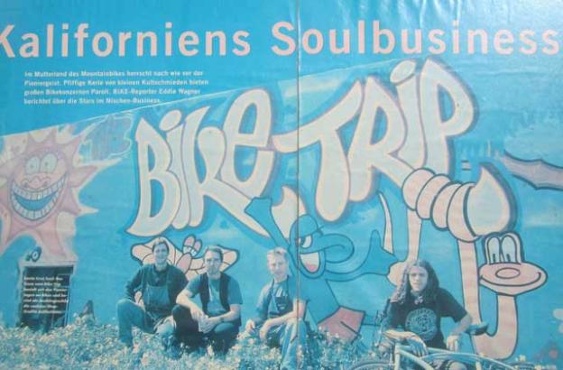 A German magazine was very taken with the Bicycle Trip mural, and its company philosophy.