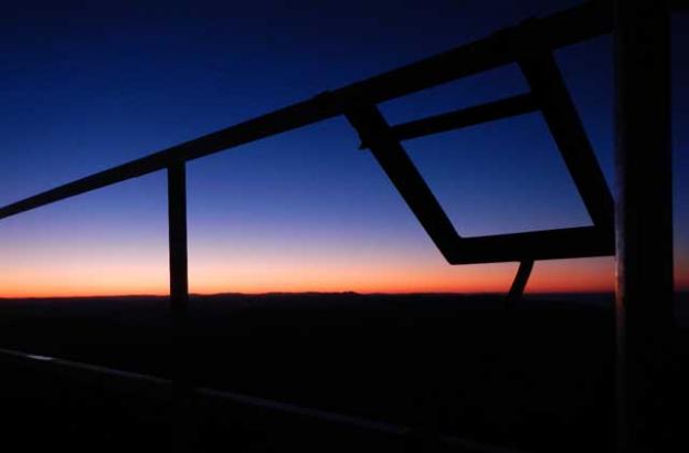 Sunrise from the author's sleeping bag.