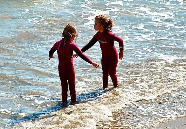 Future WOW contestants at Capitola Beach in 2013.