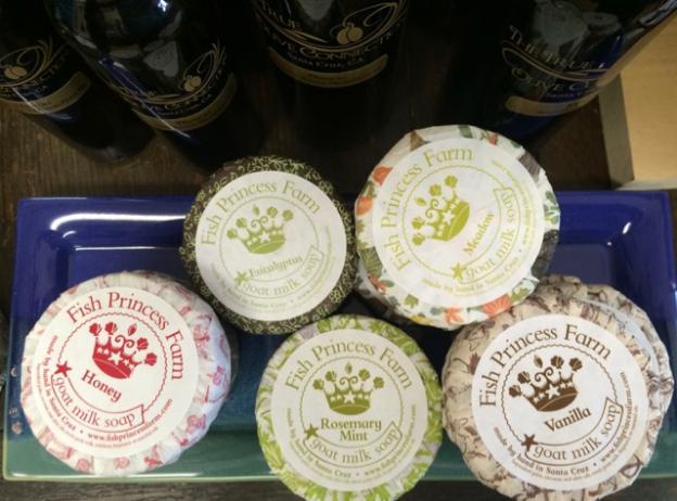 Fish Princess soaps and True Olive Connection oils. One of these local treats is edible.