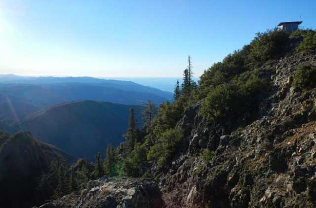 Beginning the descent from Cone Peak.