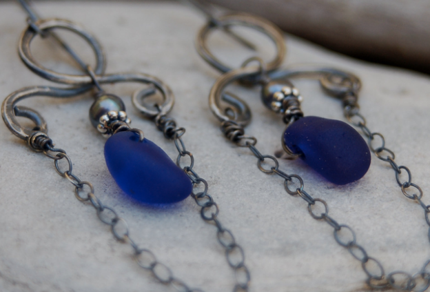 Luna Sea Designs jewelry, available at the Friends of Santa Cruz State Parks Holiday Sale this weekend, is made from materials found on Santa Cruz beaches. 
