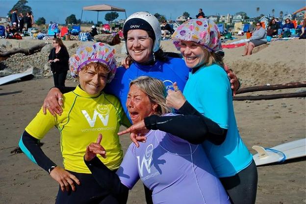 Four Women on Waves contestants at the 2013 event. 