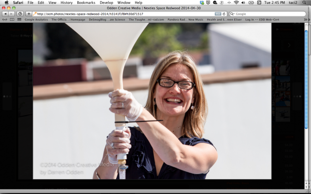 Missy Goldberg of Compass Rose Media gives gravity an assist..