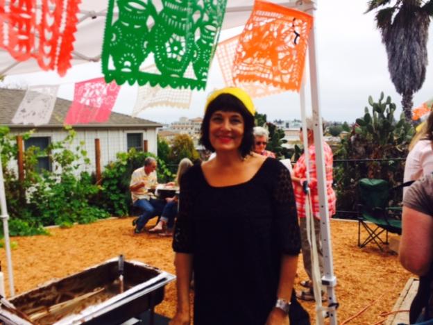 Mary Delgado of award-winning El Jardin, with a — surprise! — empty pan.