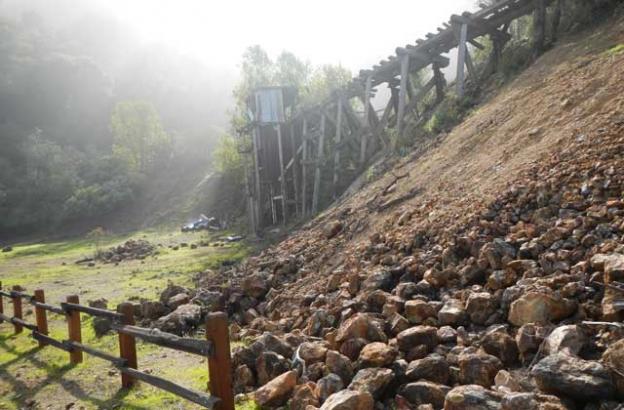The remains of the April Tunnel Trestle.