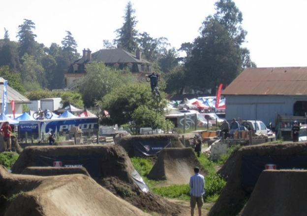 That black speck of airborne biker: Nico Kilik.