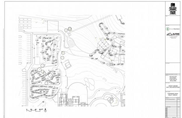 Detail of the pump track and skills area. 