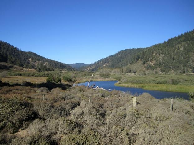 At the mouth of the valley, the Theodore J. Hoover Natural Preserve protects a coastal freshwater marsh. Hilltromper photo. 