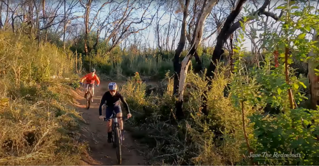 Mountain biking at San Vicente Redwoods, from Save the Redwoods League YouTube video.