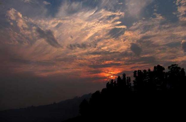 Dec. 17: Tonight's spectacular smoky sunset.