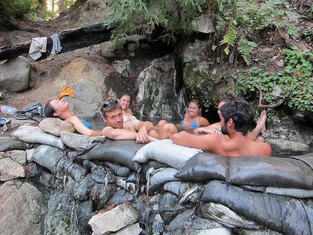 Sykes Hot Springs is a popular place. Photo by Snickclunk on Flickr.