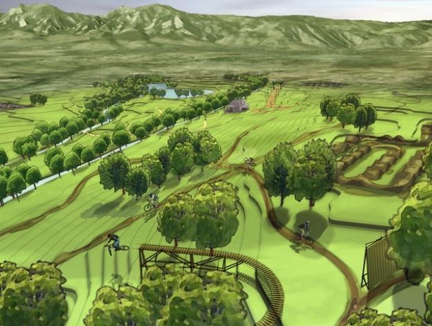 A rendering of Valmont Bike Park in Boulder. Alpine Bike Parks, the company that built Valmont, will construct the Mount Hermon bike park.