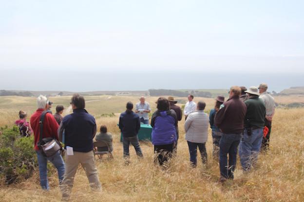 BLM staffers, media, Sempervirens Fund executives and board members and community well-wishers gathered.
