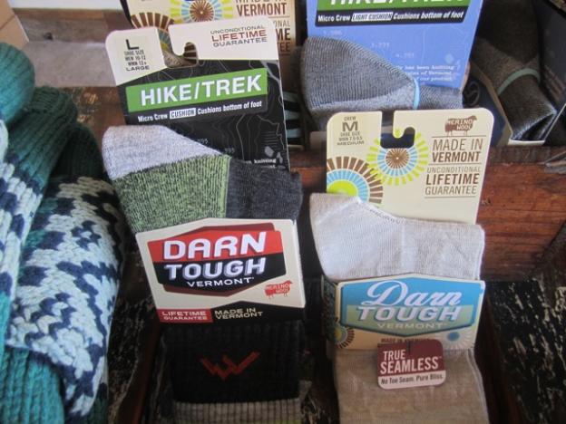 Darn Tough socks. See that "lifetime guarantee" business on the tag? At Sawyer Land and Sea.