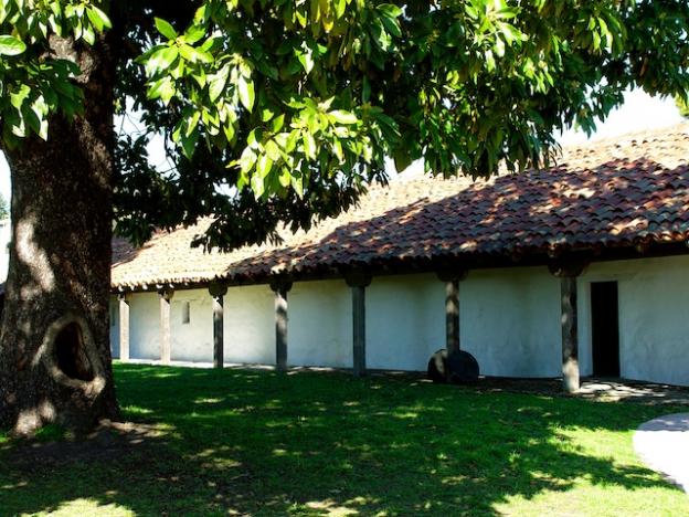 The 190-year-old Mission Adobe overlooks downtown Santa Cruz.