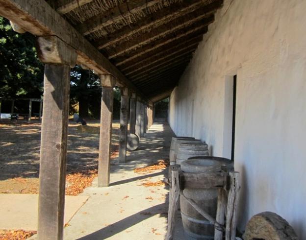 Old household implements under the adobe's walkway. Hilltromper photo.