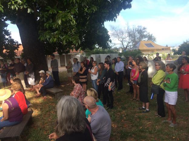 The crowd at the dedication ceremony on June 8.