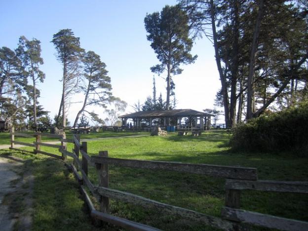 The Civilian Conservation Corps-built pavilion at New Brighton. Hilltromper photo.