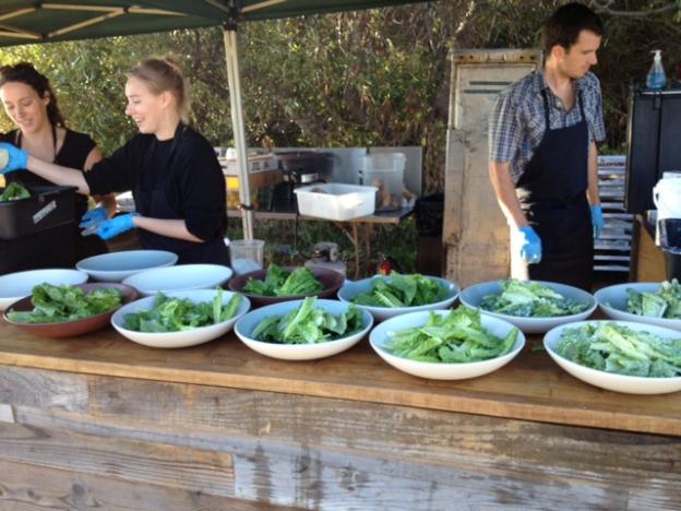 The Outstanding in the Field crew knows how to rock an outdoor kitchen. Hilltromper photo.