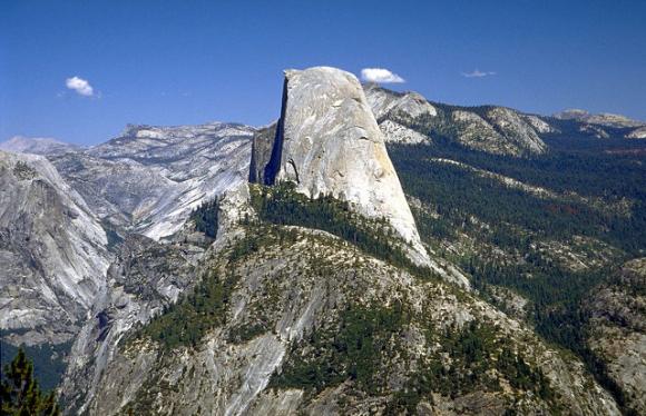The cables are up on Half Dome until October, meaning there's still time for mere mortals to climb it  in 2014. Photo by Rainer Hübenthal..
