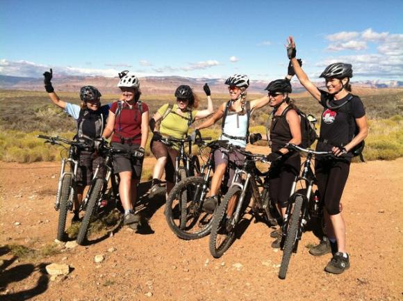 The Fat Tire Girls on a 2012 trip to St George, Utah. Photo courtesy Michele Lamelin.