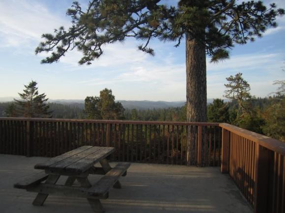 The Observation Deck at Henry Cowell overlooks rare sandhill habitat and offers huge views of the mountains and the sea. Photo by Hilltromper.