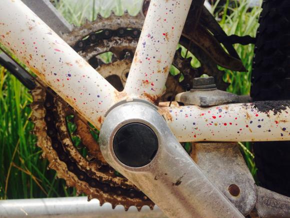 Eric's epically weathered bike. L. Clark Tate photo.