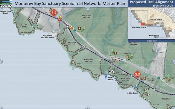 Detail of one segment of the Monterey Bay Sanctuary Scenic Trail out of 20 planned. From MBSST Master Plan.
